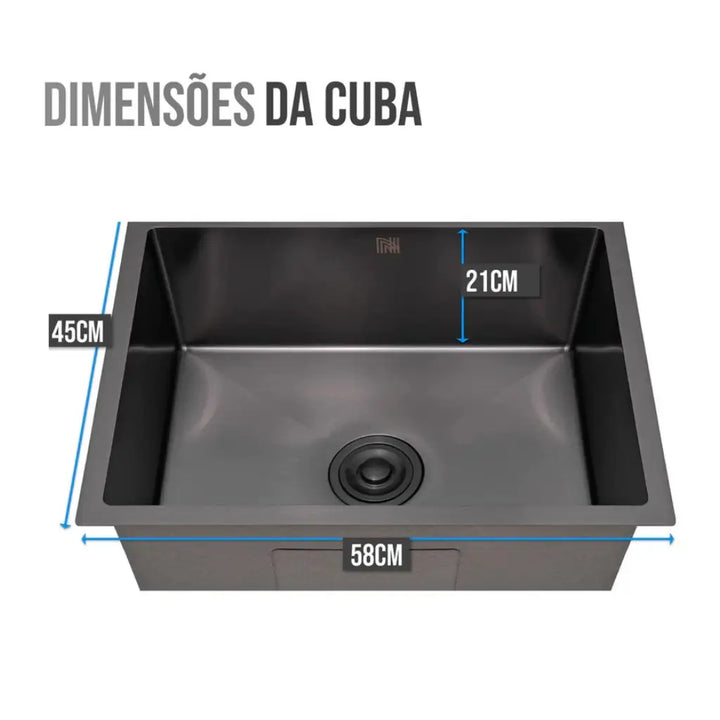 Cuba Para Cozinha Inox Quadrada2
